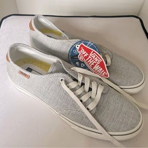 New Vans Classic Gray and White Boat Shoes women’s size 9